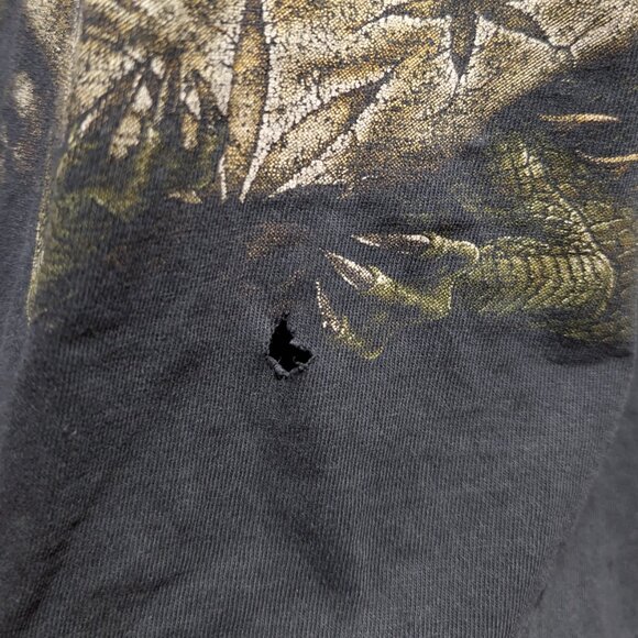 Rock Chang Skulls Reptiles and Pot Double Sided Vintage T-Shirt - Picture 4 of 7